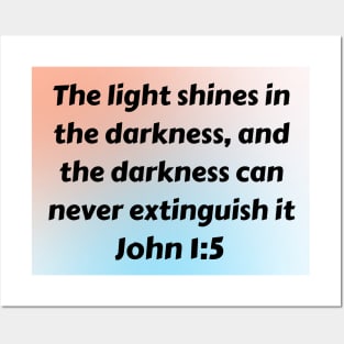 Bible Verse John 1:5 Posters and Art